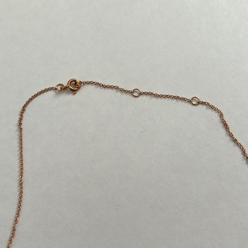 14K Rose Gold Diamond Ombré Heart Necklace - Picture 4 of 7